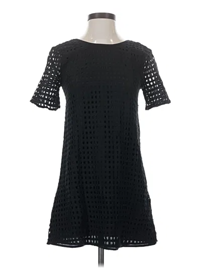 Pre-owned Bcbgeneration 3/4 Sleeve Top Black Square Neckline Tops