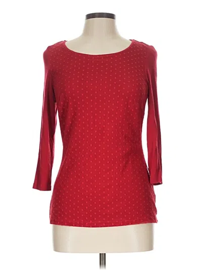 Pre-owned Bcbgeneration 3/4 Sleeve Top Red Boatneck Tops