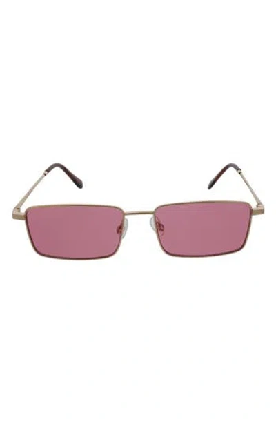 Bcbgeneration 58mm Metal Rectangle Sunglasses In Gold