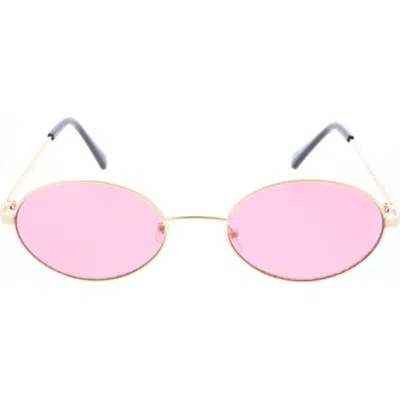 Bcbgeneration 58mm Slim Metal Oval Sunglasses In Gold
