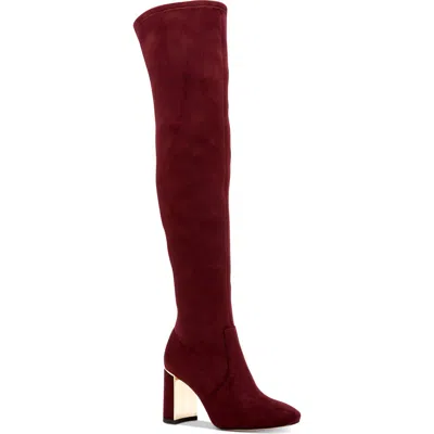 Bcbgeneration Aliana Womens Microsuede Stretch Over-the-knee Boots In White