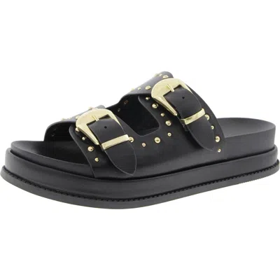 Bcbgeneration Barah Womens Beaded Man Made Slide Sandals In Black