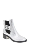 Bcbgeneration Women's Bovee Metallic Ankle Booties In Silver