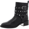 Bcbgeneration Barla Womens Studded Manmade Motorcycle Boots In Black