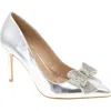 Bcbgeneration Beverli Bow Tweed Pump In Silver