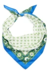 Bcbgeneration Block Print Triangular Scarf In Blue