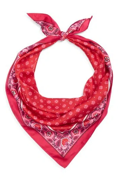 Bcbgeneration Block Print Triangular Scarf In Red