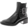 Bcbgeneration Bovee Womens Buckle Manmade Motorcycle Boots In Black