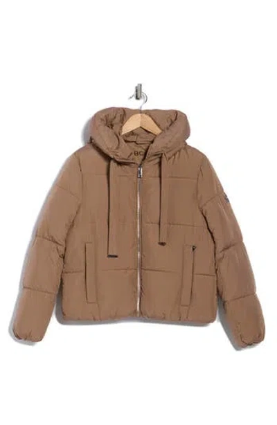 Bcbgeneration Cloud Hooded Puffer Jacket In Brown