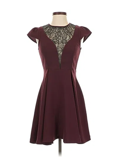 Pre-owned Bcbgeneration Cocktail Dress In Burgundy