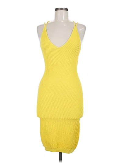Pre-owned Bcbgeneration Cocktail Dress In Yellow