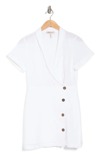 Bcbgeneration Cotton Blend Shirtdress In Offwhite