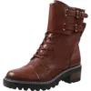 Bcbgeneration Curtis Womens Faux Leather Lugged Sole Combat & Lace-up Boots