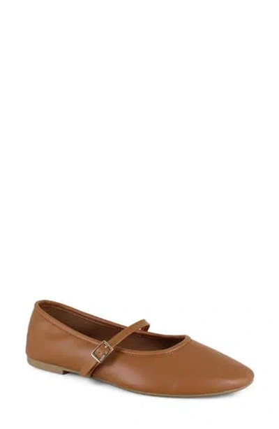 Bcbgeneration Danila Mary Jane Flat In Cognac