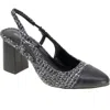 Bcbgeneration Women's Darrin Block Heel Tweed Slingback Pumps In Black/white Boucle