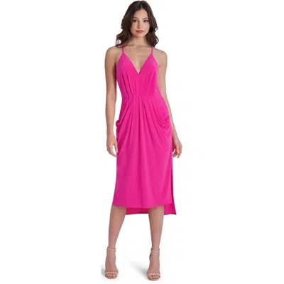 Bcbgeneration Della Womens Sleeveless Party Midi Dress In Pink