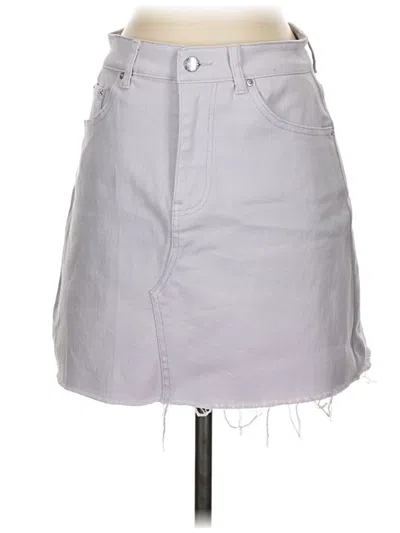 Pre-owned Bcbgeneration Denim Skirt In Gray