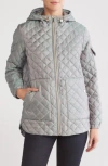 Bcbgeneration Diamond Quilted Hooded Jacket In Ice