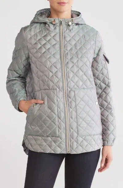 Bcbgeneration Diamond Quilted Hooded Jacket In Ice