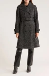 Bcbgeneration Double Breasted Trench Coat In Gray