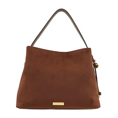 Bcbgeneration Double Compartment With Suede Satchel In Brown