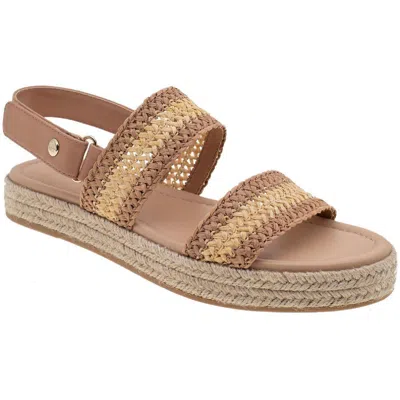 Bcbgeneration Fantasa Womens Woven Ankle Strap Flat Sandals In Animal Print