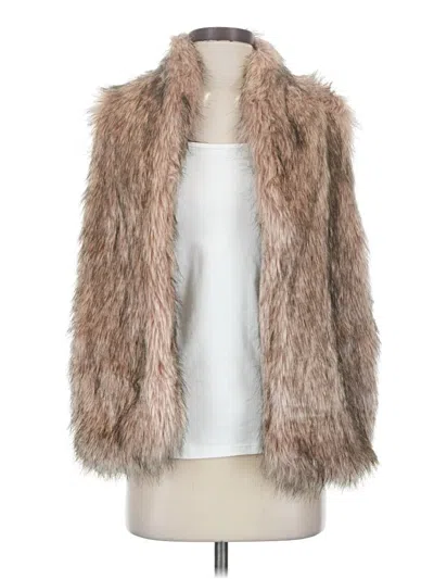 Pre-owned Bcbgeneration Faux Fur Jacket In Tan