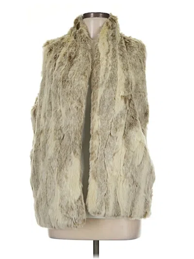 Bcbgeneration Faux Fur Vest In Ivory