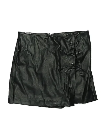 Pre-owned Bcbgeneration Faux Leather Skirt In Black