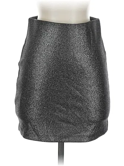 Pre-owned Bcbgeneration Faux Leather Skirt In Silver