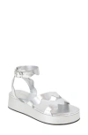 Bcbgeneration Faye Strappy Platform Sandal In Silver
