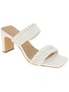 Bcbgeneration Fenda Womens Faux Leather Strappy Block Heels In White
