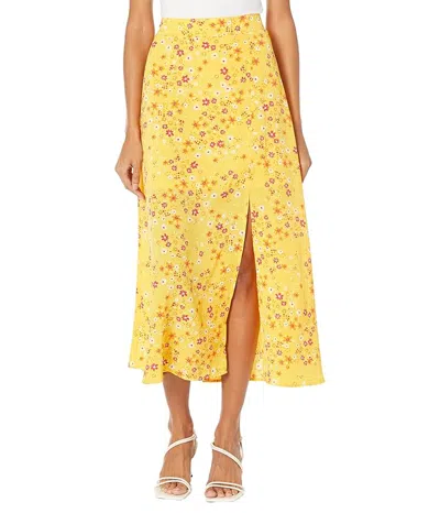 Bcbgeneration Floral Print Maxi Skirt In Yellow
