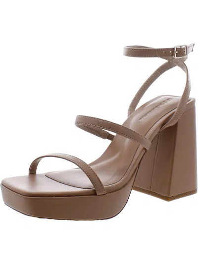 Bcbgeneration Galana Womens Faux Leather Square Toe Heels In Multi