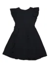 Bcbgeneration Girl's Ruffle Trim Dress In Black