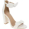 Bcbgeneration Gn229610 Womens Block Heel Faux Leather Ankle Strap In White