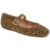 Bcbgeneration Harpin Womens Adjustable Faux Suede Mary Janes In Cheetah
