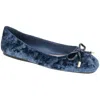 Bcbgeneration Hartly 2 Womens Bow Velvet Ballet Flats In Multi