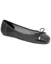 Bcbgeneration Women's Hartly Woven Raffia Square Toe Ballet Flats In Black