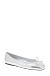 Bcbgeneration Hartly Cap Toe Ballet Flat In Silver