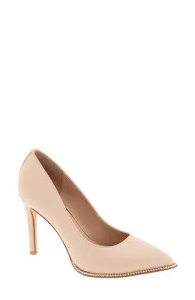 Bcbgeneration Hiarlia Chain Trim Pointed Toe Pump In Brown