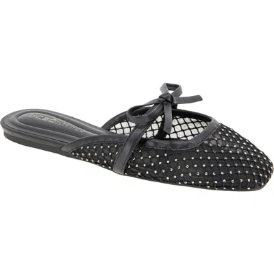 Bcbgeneration Hildana Bow Mule In Black Rhinestone