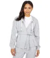 Bcbgeneration Hoodie Women's Heather Gray Wrap Tie Long Sleeve Gbo290 In Gray