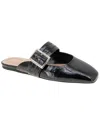 Bcbgeneration Women's Hope Square Toe Buckle Slide Flat Mules