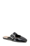 Bcbgeneration Women's Hope Square Toe Buckle Slide Flat Mules In Black