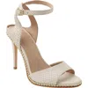 Bcbgeneration Jaxina Womens Leather Open Toe Heel Sandals In White