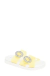Bcbgeneration Jia Rhinestone Slide Sandal In Butter
