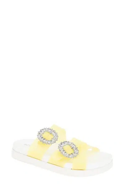 Bcbgeneration Jia Rhinestone Slide Sandal In Butter