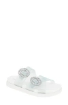 Bcbgeneration Jia Rhinestone Slide Sandal In Seafoam
