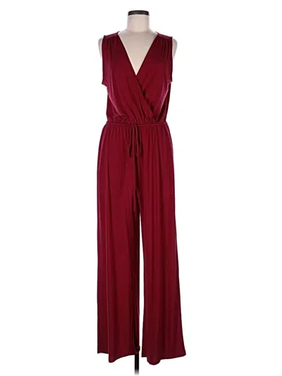 Pre-owned Bcbgeneration Jumpsuit In Burgundy